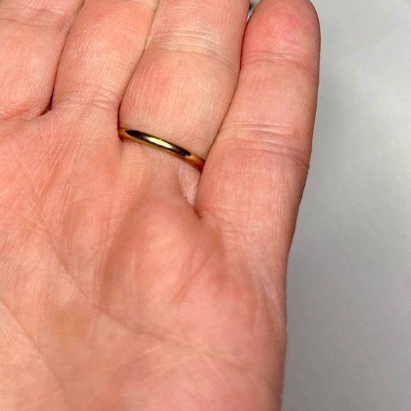 Vintage Australian crystal Sz 7.75 18K electroplated ring - Picture 7 of 13